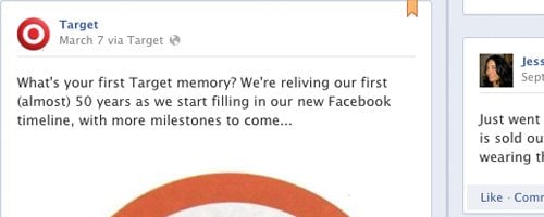 Target's Facebook Timeline Page