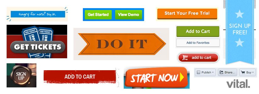 Call-to-Action buttons CTA design