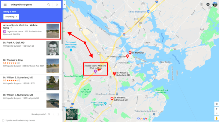 Location Extension on Google Maps