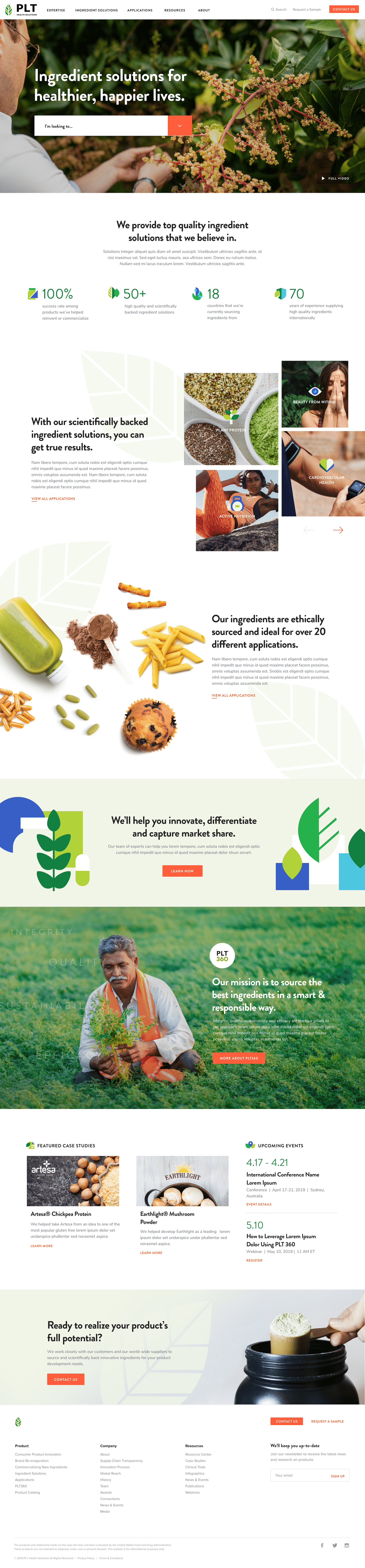 PLT Health Solutions Website