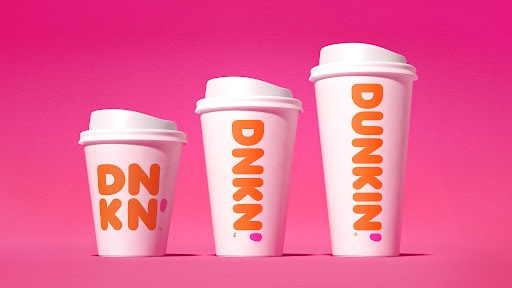 Dunkin' coffee with nee branding DNKN