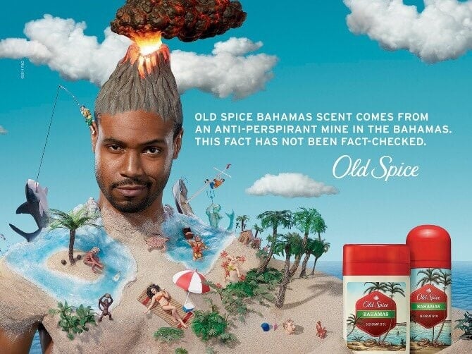 Old Spice rebrand advertisement for not just men 