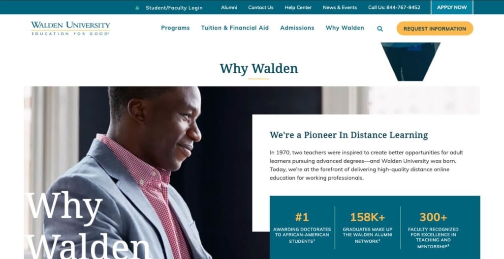Higher Education Website Messaging: Walden