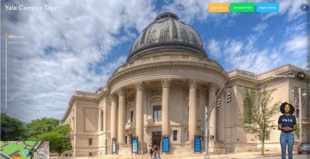 Higher Education Website Design Virtual Tours: Yale University