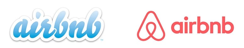 airbnb old vs. new branding