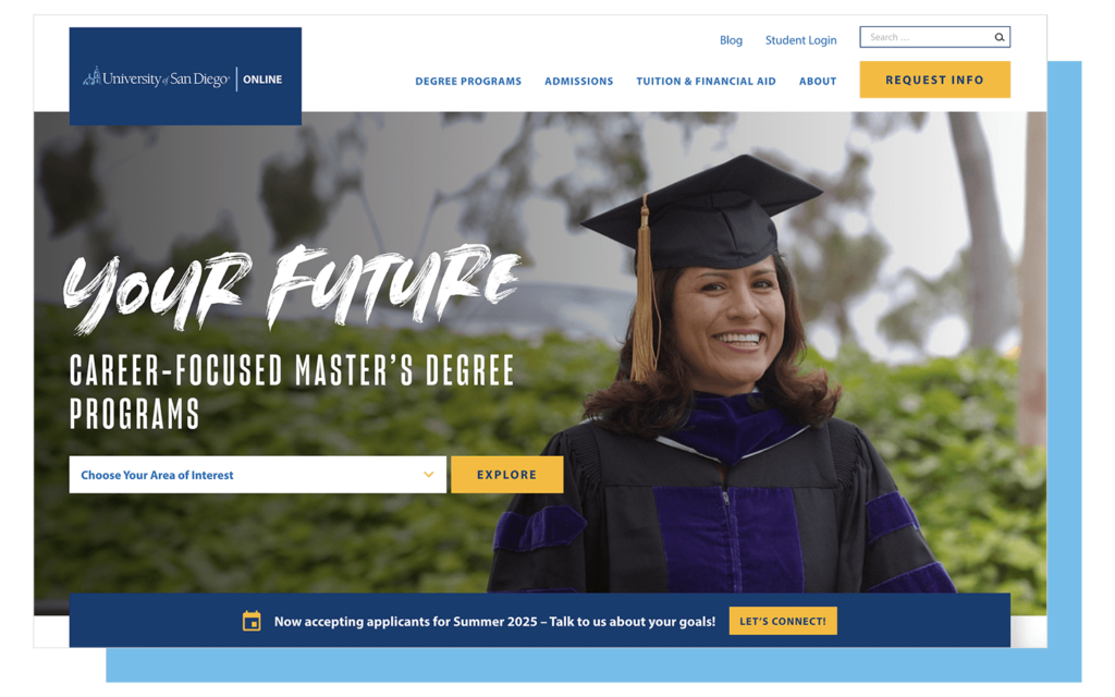 University of San Diego Online Degrees | SEO Content Strategy 1 USD Site