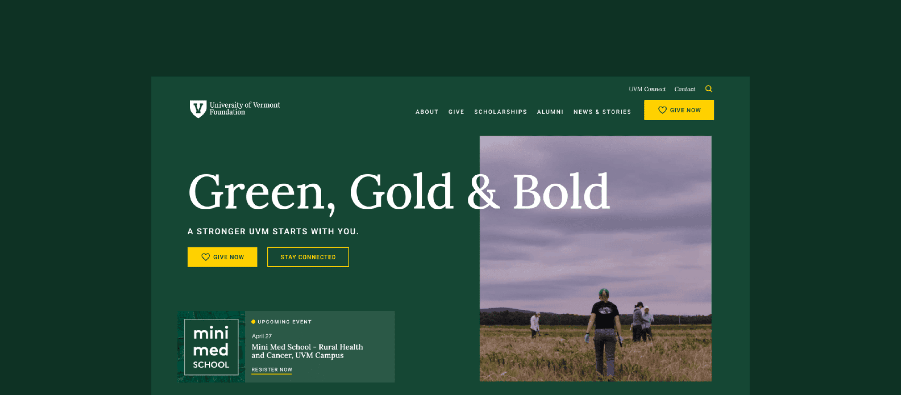 UVM Foundation | Website 1 uvm foundation hero 1
